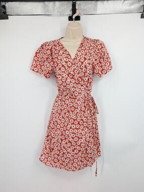 Madewell Packed Picnic Wrap Dress in Falling Daisies Russet Floral Medium Cute